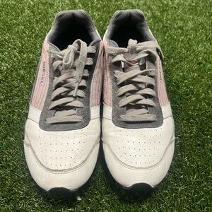 Diesel Men's White and Pink Sneakers
